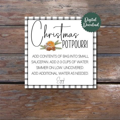 Christmas Potpourri Printable Tags Amazing